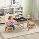 image 3 of COSTWAY 4 in 1 Kids Activity Table and Chairs Set Orange
