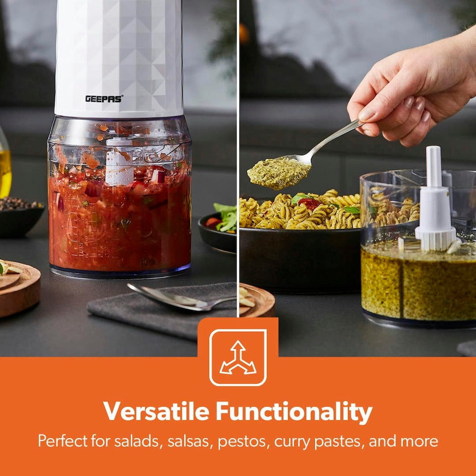 image 1 of GEEPAS Mini Food Processor - White White