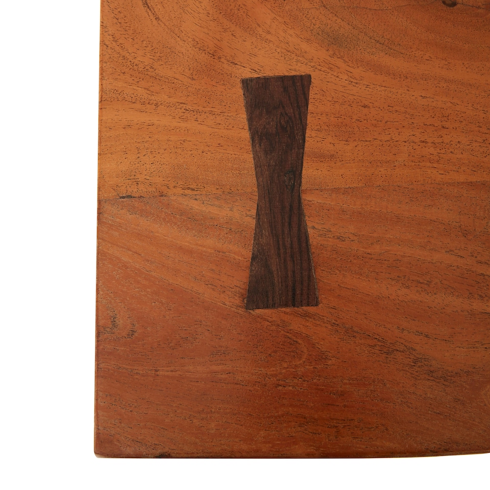 image 1 of Interiors by Premier Distinctive Sturdy Acacia Wood Dining Table For Livingrooms, Unique Rectangular Wooden Table For Patio Brown