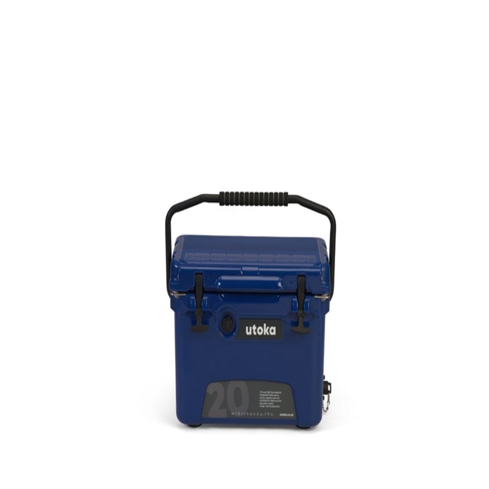 image 1 of Utoka 20 Hard Cooler Cool Box - Rotomoulded LLDPE & Polyurethane foam - L34 x W54 x H36 cm - Deep Blue Blue