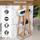 image 4 of kleankin Bathroom Storage Shelves, 3-Tier Slim Shelving Unit, Freestanding Bamboo Shelf Unit, A Frame Space Saver Toilet Rack, Natural