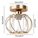 image 3 of Emitto Crystal Ceiling Light Semi Flush Mount Chandelier Modern Hallway | Gold