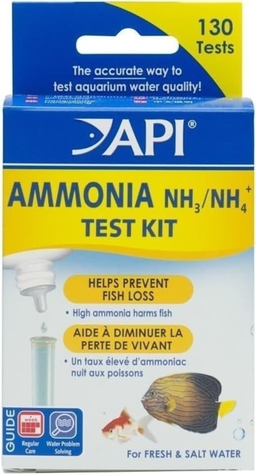 image 1 of API Ammonia 130-Test Freshwater and Saltwater Aquarium Water Test Kit