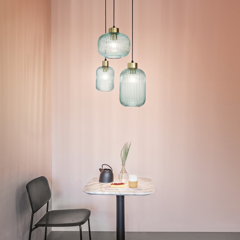 image 1 of Mint-3 Indoor Glass DomeCeiling Pendant Lamp 1 Light Green, E27