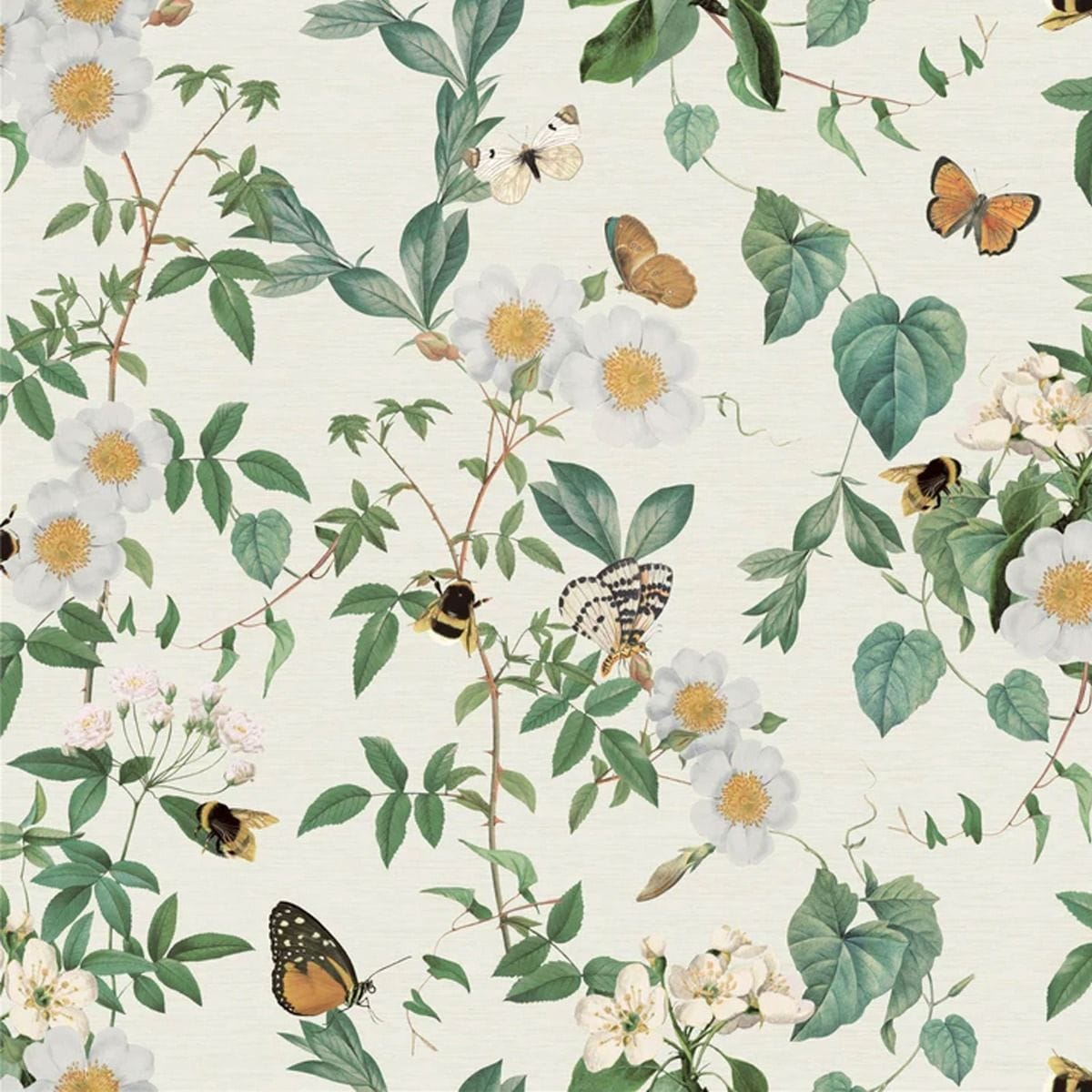 Arthouse Bumblebee Trail Wallpaper White Cream/Multicoloured 1