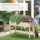 image 5 of Outsunny Raised Wood Garden Bed Planter Vegetables Grow Flower Herbs