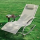 image 4 of SoBuy OGS28-MIX2,Set of 2 Outdoor Garden Rocking Sun Lounger Recliner Relaxing Chair