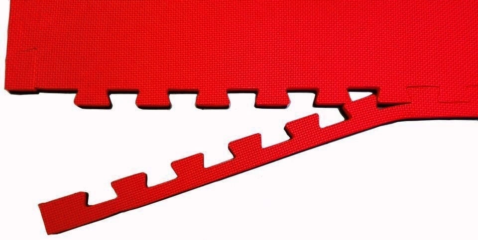 image 1 of Interlocking Floor Mat Extra Thick EVA Foam - 1m x 1m x 20mm - 4 SQM | Red | Black