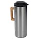 image 3 of 1L Thermal Vacuum Jug Carafe Double Wall Insulated Stainless Steel Wooden Handle