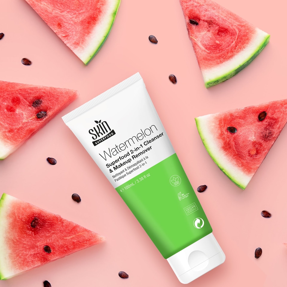 image 1 of Skin Superfood Watermelon Superfood 2-in-1 Cleanser & Makeup Remover 100ml x 2 Duo Set