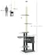 image 4 of PawHut Floor to Ceiling Cat Tree Adjustable Height 220-265cm, Dark Grey
