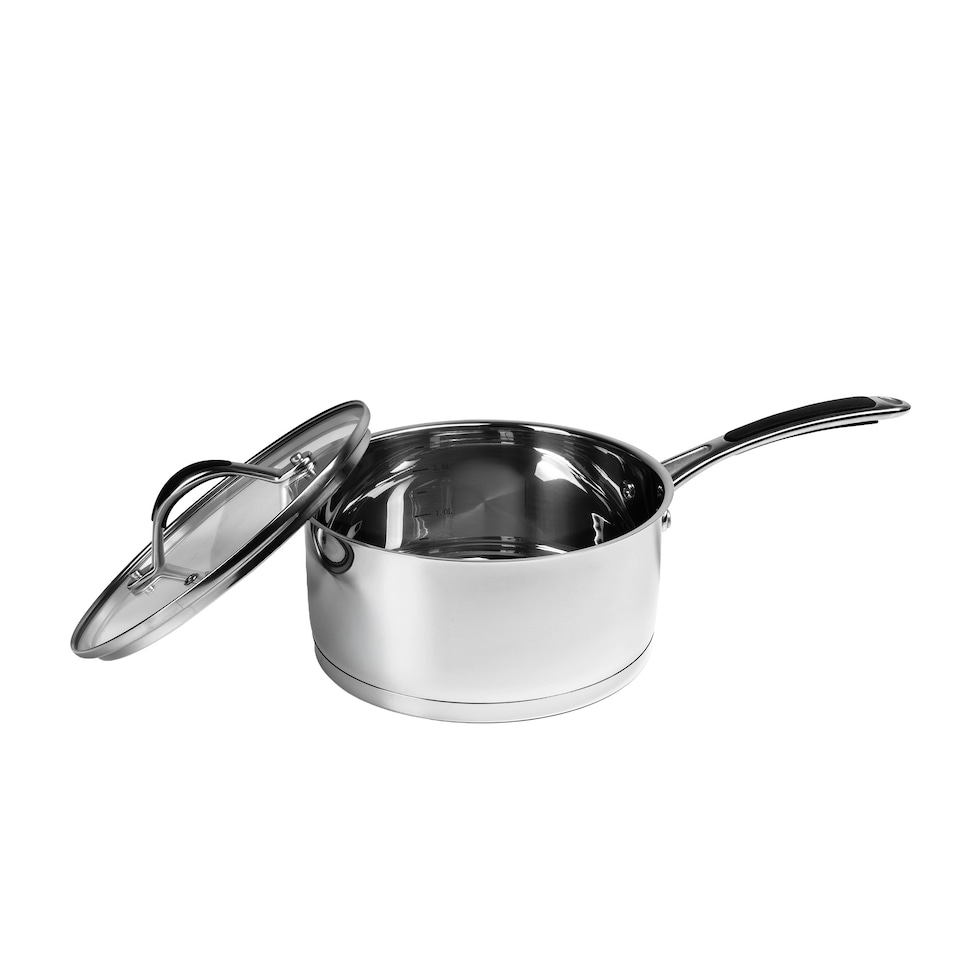 image 1 of ProChef 20cm Stainless Steel Saucepan with Glass Lid Induction & Oven Safe Silver