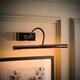 image 2 of ValueLights Adjustable Black Chrome Display Lamp Twin Picture Wall Light - Mains Powered + LED Bulb Black