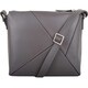 image 1 of Genuine Soft Leather Crossbody Shoulder Triangle Panel Handbag Grey | Grey