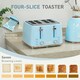 image 4 of HOMCOM 1.7L Kettle and Toaster Set with Defrost Reheat and Crumb Tray,UK Otter thermostat