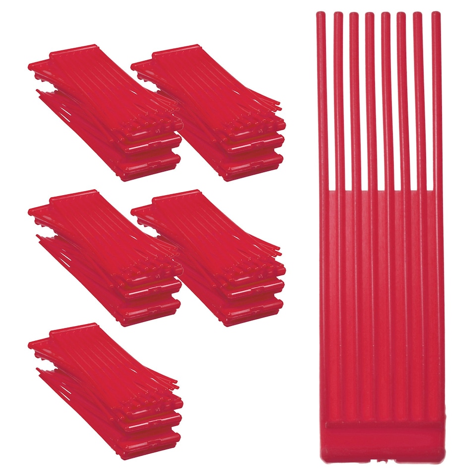image 1 of SPARES2GO Power Sweeper Brushes for WESTWOOD COUNTAX Lawn Tractor Mower 5086 Bristles x 54 Red