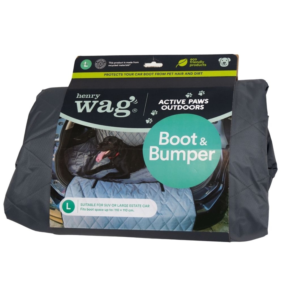 image 1 of Henry Wag Boot And Bumper Protector, Keeps Your Car Boot Clean And Protects The Interior, Size Small, Hatchback | Grey | Grey | Small/Hatchback | 1