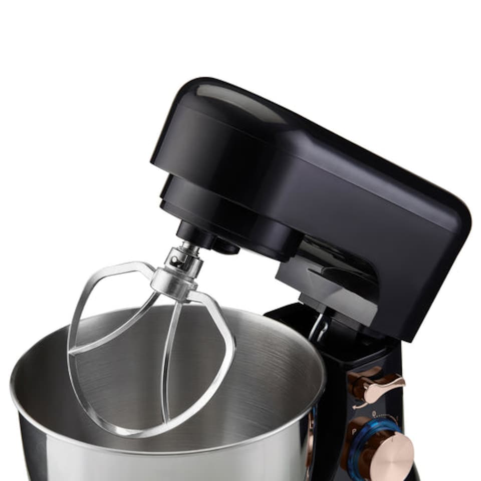 image 1 of Cooks Professional 1000W Stand Mixer with 4.5L Mixing Bowl & 8 Speeds | Black | Black & Rose Gold