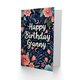 image 2 of Flower Pattern Floral Frame Grandma Gran Nan Birthday Card