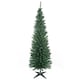 image 1 of HOMCOM 6ft Unlit Artificial Christmas Tree, Pencil Slim mas Tree with Solid Stand and Realistic Branches, Green