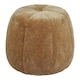 image 1 of Interiors by Premier Leopard Print Pouffe, Round Velvet Footstool with Segmented Design, Luxe Occasional Seating for Living Room Brown