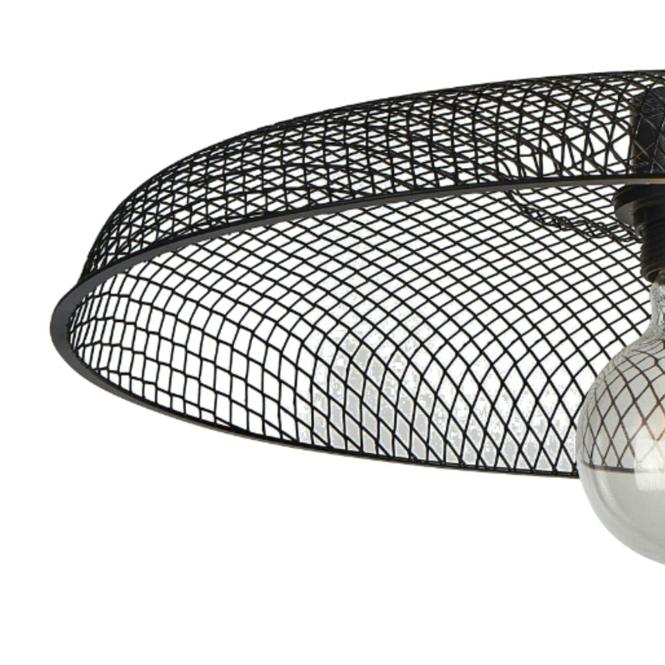 image 1 of Set of 2 Cassidy - Large Black Mesh Ceiling Pendant Lights Black