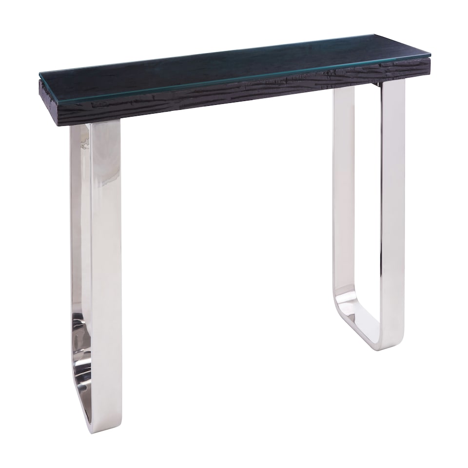 image 1 of Interiors by Premier Small Black Console Table Black