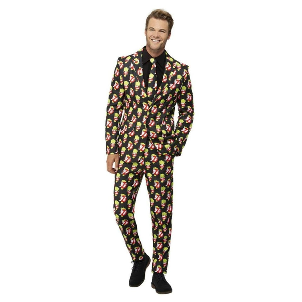 image 1 of Ghostbusters Mens Stand Out Costume Suit Set - Black/Yellow/White - L L