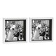 image 1 of Nicola Spring 10 x 10" Photo Frames - White/Black Mount - 3D Picture Frame Box Portrait Display Case (53 x 53cm) Set of 2