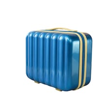 PC Hard Shell Travel Vanity Case - Compact Makeup & Toiletry Organiser - Baby Blue