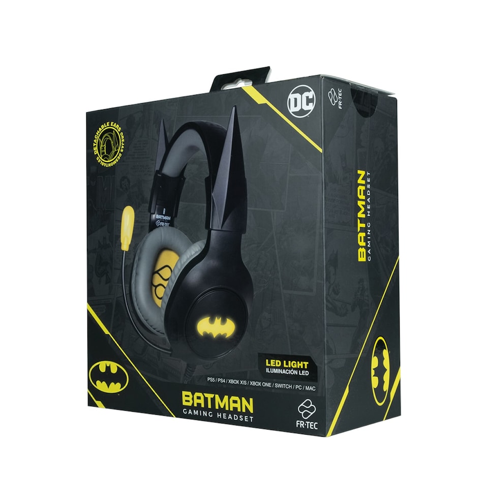 image 1 of Batman LED Universal Gaming Headset (XboxX|S/PS5/PC) Black