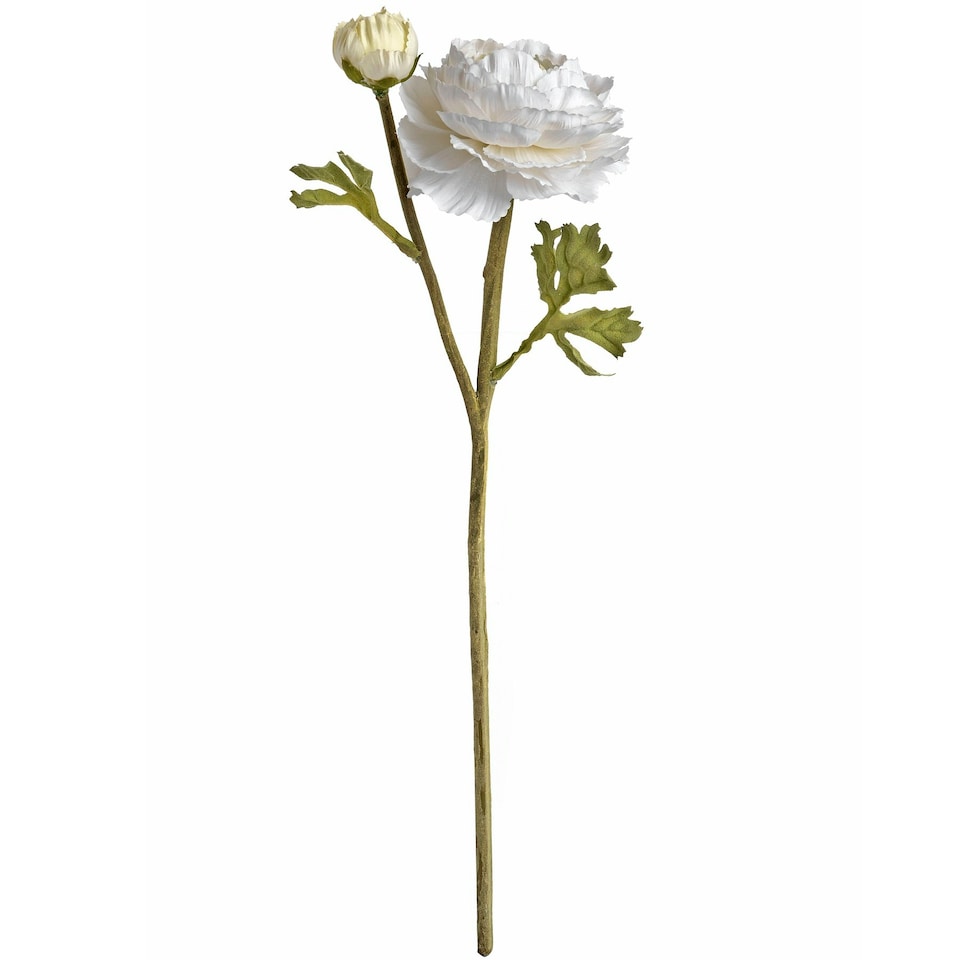 Hill Interiors Artificial Ranunculus Spray - White - One Size