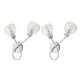 image 1 of ValueLights Reyka Pair Chrome 2 Way Wall Lights Swirl Glass Shades | Chrome