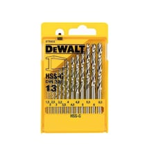 Dewalt Power Tools Hss-r Jobber Drill Bit Set - Multi Colour - DT5922 13 Piece Set