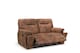 image 1 of Faux Leather Suede Brown 2 Seater Manual Recliner Sofa MURCIA