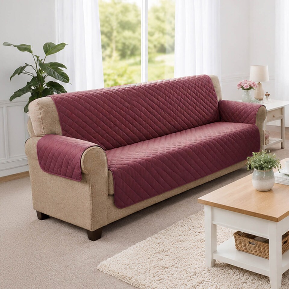 image 1 of Coopers Of Stortford 3 Seater Sofa Cover Quilted Washable Furniture Protector