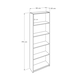image 6 of Adore Matt White 5 Tier Bookcase Shelving Unit White