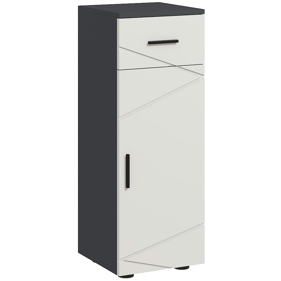 image 1 of kleankin Bathroom Storage Cabinet, Slim Bathroom Cabinet with Soft Close Door