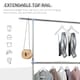 image 5 of HOMCOM Garment Rail Adjustable Portable Clothes Hanging Stand Rack Wheels