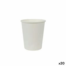 Set of glasses Algon Cardboard White 30 Pieces 250 ml (20 Units) N/A