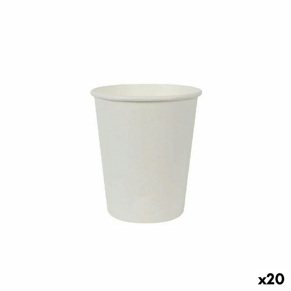 image 1 of Set of glasses Algon Cardboard White 30 Pieces 250 ml (20 Units) N/A