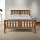 image 2 of 4ft6 Double Antique honey pine,wood,wooden,solid slatts,bed frame.