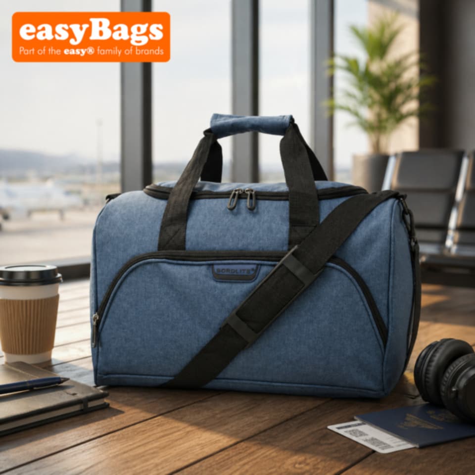 image 1 of Bordlite Multifunctional Under the Seat Shoulder Hand Luggage Holdall Bag - 40x20x25cm - Navy
