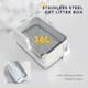 image 9 of PawHut Stainless Steel Litter Box, High Sided Metal Cat Litter Tray w/ Scoop Grey