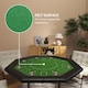 image 4 of SPORTNOW 8 Player Foldable Poker Table with Cup Holders, Green