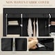 image 4 of HOMCOM Fabric Wardrobe with 10 Shelves 1 Hanging Rail Foldable Closets Black