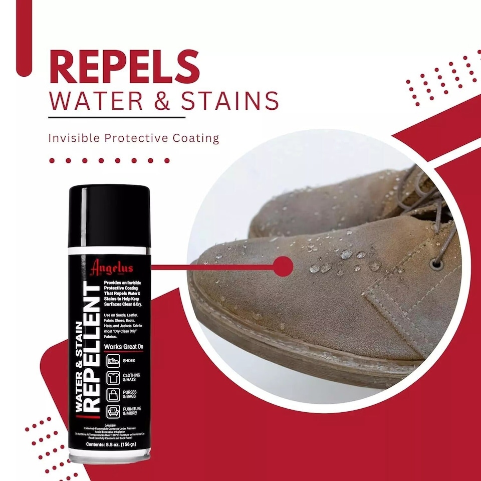 image 1 of Angelus Water & Stain Repellant - Easy Application Aerosol for Leather 5.5oz | Clear