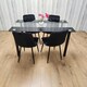 image 9 of Dining Table Set with 4 Chairs Dining Room, and Kitchen table set of 4 Clear