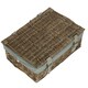 image 2 of 35cm Antique Wash Wicker Picnic Basket with Lining Grey | Grey | One Size