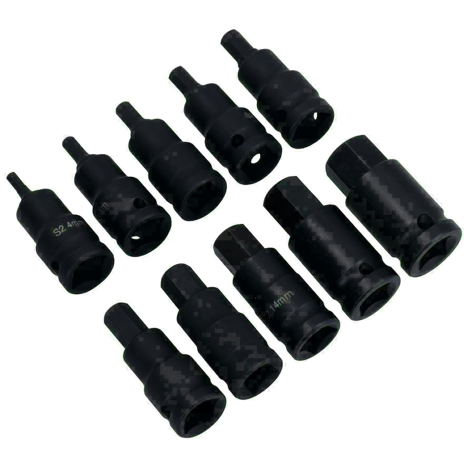 image 1 of 30" Breaker Power Bar & 10pc Impact Hex Bit Socket Set 1/2'' Drive 4 -19mm
